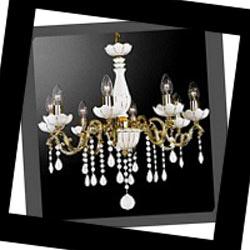 La Lampada 372 L 372/8.26 Ceramica Gold White, Люстра