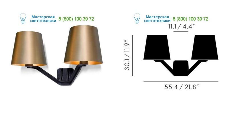 BSS03 Tom Dixon brushed brass, накладной светильник