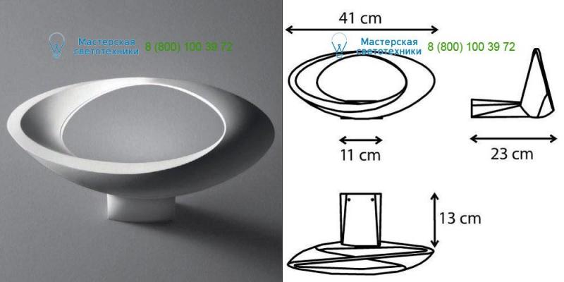 White Artemide 1190010A, накладной светильник