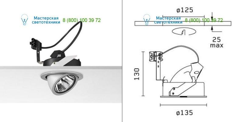 Gray 03.3818.02 <strong>FLOS</strong> Architectural, светильник > Ceiling lights > Recessed lights