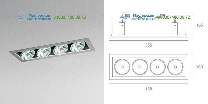 M049555 gray Artemide Architectural, светильник > Ceiling lights > Recessed lights