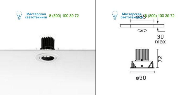 <strong>FLOS</strong> Architectural 03.4320.02 gray, светильник > Ceiling lights > Recessed lights