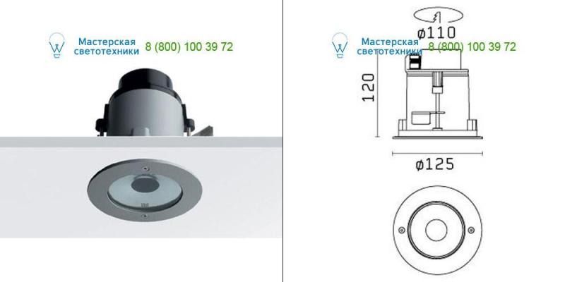 <strong>FLOS</strong> Architectural 07.9201.04 matt black, Outdoor lighting > Ceiling lights > Recessed