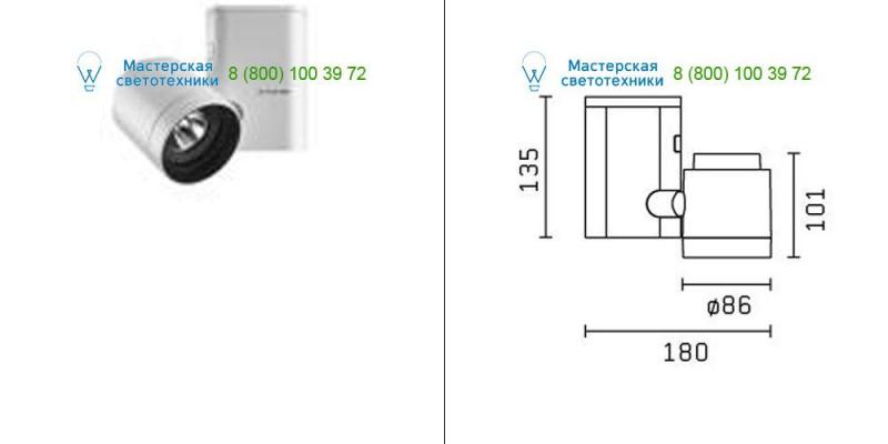 Gray <strong>FLOS</strong> Architectural 09.1101.02, накладной светильник > Spotlights