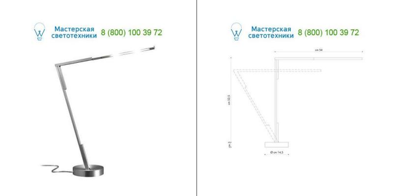 Studio Italia 105002 brushed alu, настольная лампа > Desk lamps
