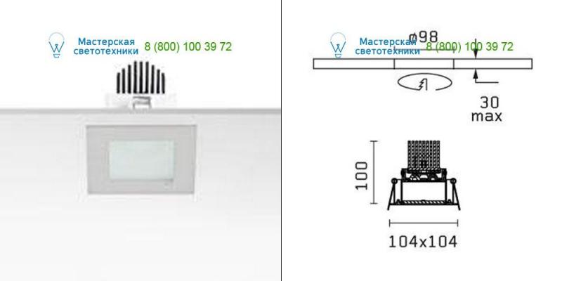 Mercury 04.6330.08 <strong>FLOS</strong> Architectural, светильник > Ceiling lights > Recessed lights