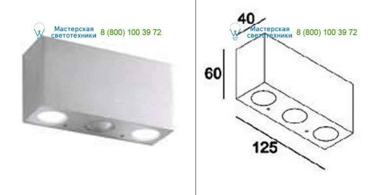 PSM Lighting alu grey W3094.MT.36W, Outdoor lighting > Wall lights > Surface mounted