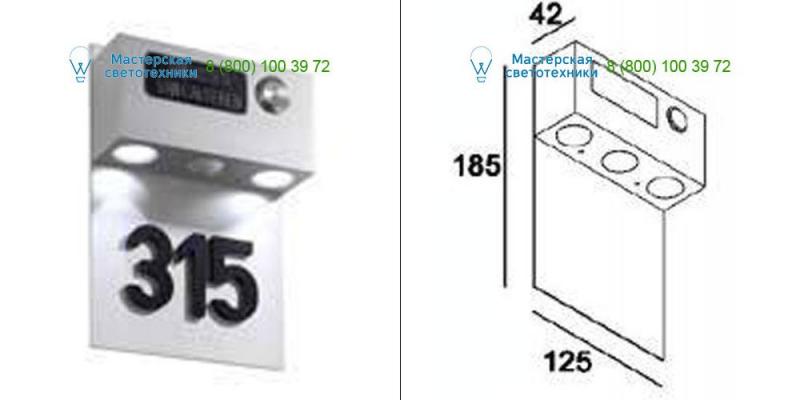 Alu grey W3093.MT.36W PSM Lighting, Outdoor lighting > Wall lights > Surface mounted