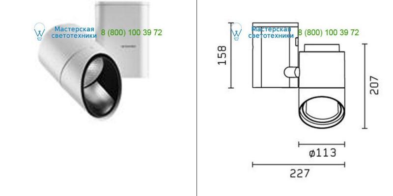 Gray <strong>FLOS</strong> Architectural 09.1162.02.DA, накладной светильник > Spotlights