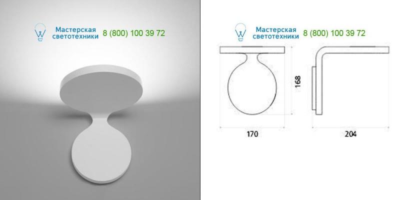 Artemide 1615010A white, накладной светильник