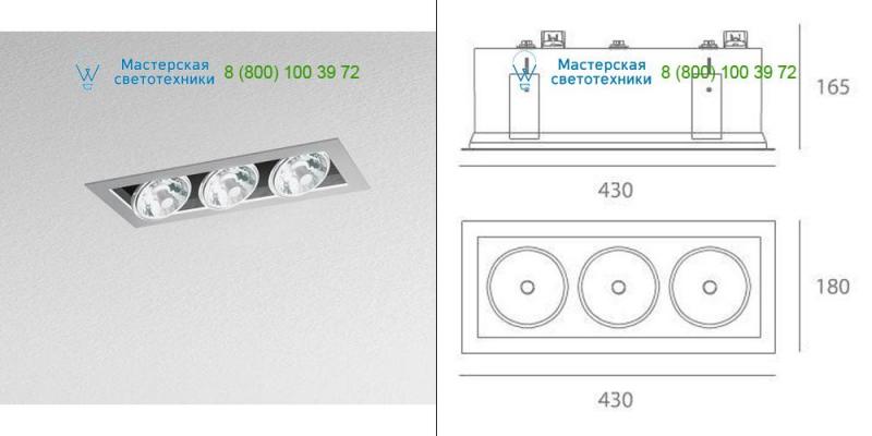 Artemide Architectural gray M049965, светильник > Ceiling lights > Recessed lights