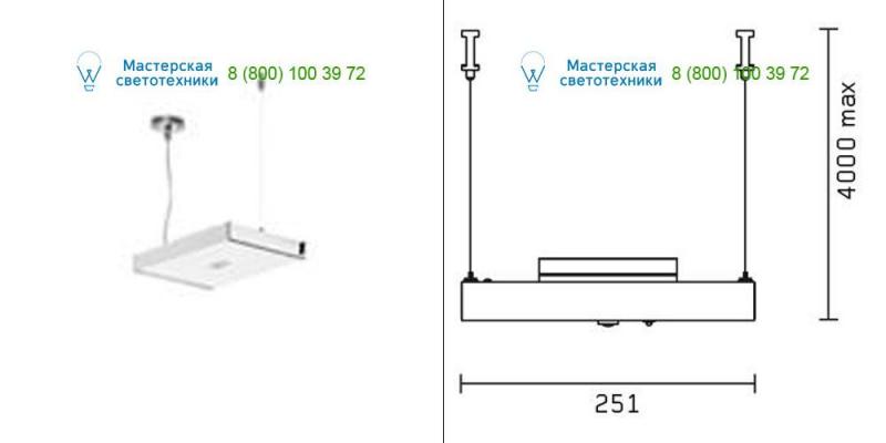 Gray <strong>FLOS</strong> Architectural 03.3881.02, подвесной светильник