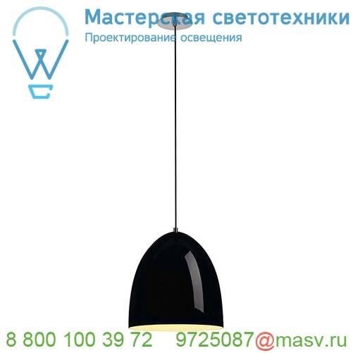 133010 <strong>SLV</strong> PARA CONE 30 светильник подвесной для лампы E27 60Вт макс., черный глянцевый