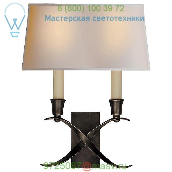 Visual Comfort CHD 1190AN-NP Cross Bouillotte Wall Sconce, настенный светильник