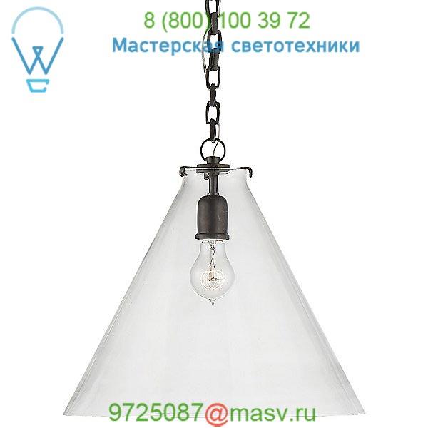 Katie Conical Pendant Light (Bronze with Clear Glass) - OPEN BOX Visual Comfort , светильник