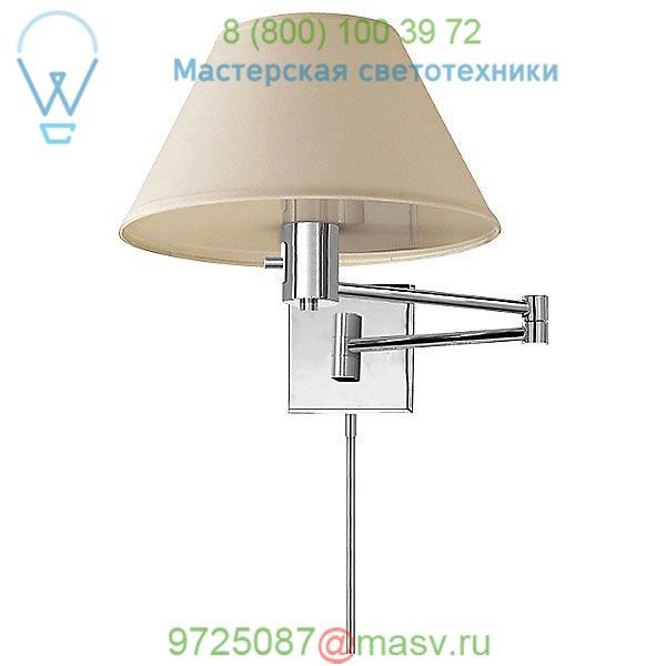 Classic Swing Arm Wall Sconce with Linen Shade Visual Comfort 92000D AN-L, бра