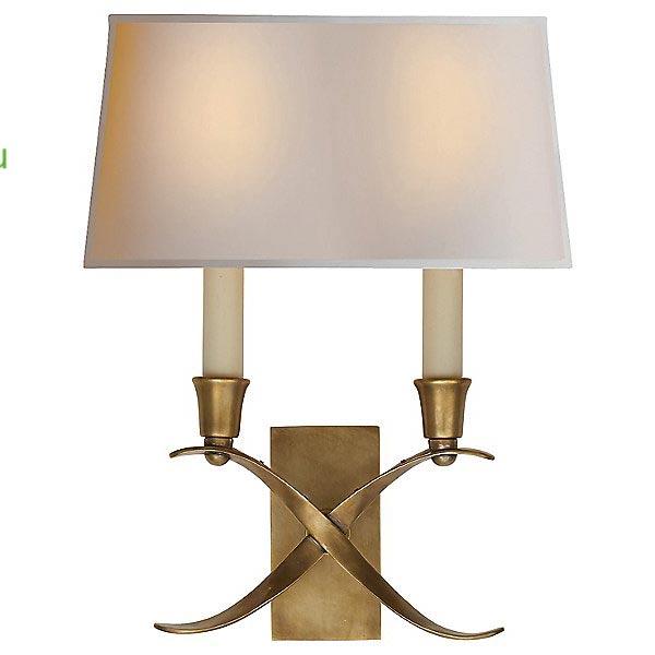 Cross Bouillotte Wall Sconce (Antique-Burnished Brass) - OPEN BOX RETURN Visual Comfort OB-CHD 1190AB-NP, опенбокс