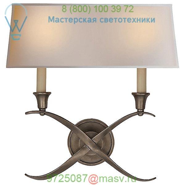 CHD 1191AN-NP Cross Bouillotte Wide Wall Sconce Visual Comfort, настенный светильник