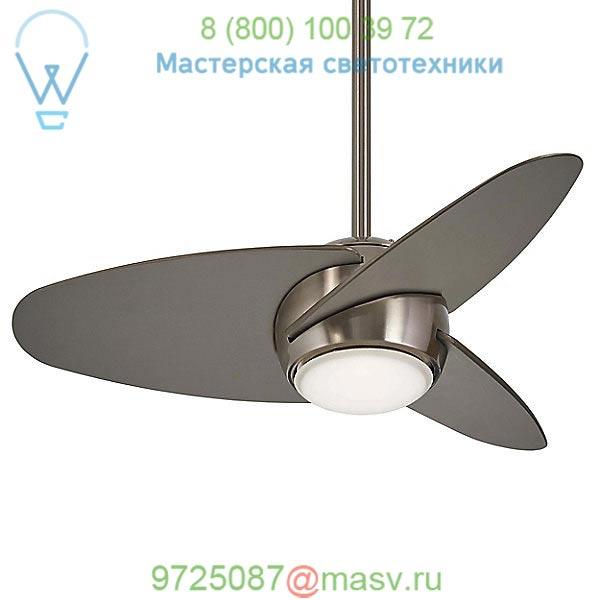 Slant Ceiling Fan F410L-BS Minka Aire Fans, светильник