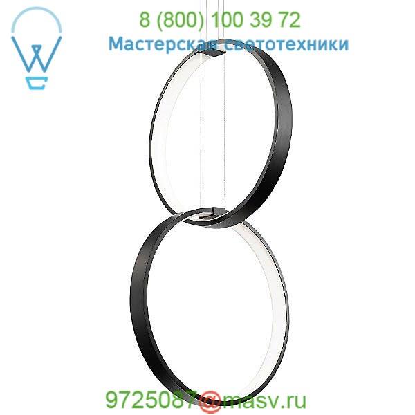 Modern Forms Rings Two-Ring LED Pendant PD-26802-BK, светильник