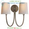 Visual Comfort Reed Double Wall Sconce TOB 2126AN-NP, настенный светильник бра
