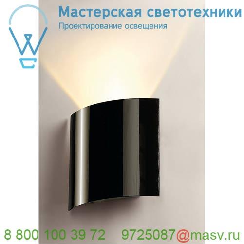 151600 <strong>SLV</strong> LED SAIL WL-1 светильник настенный 3.5Вт с LED 3000K, 110лм, черный глянцевый