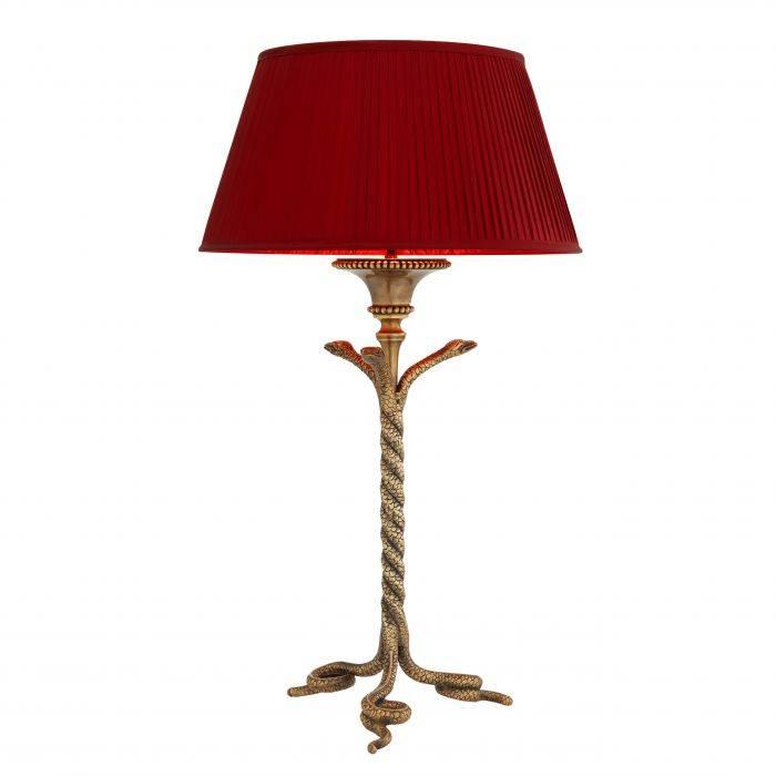 Eichholtz 111657 Настольная лампа Rossella с бордовым абажуром