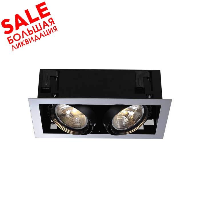SLV 154632 AIXLIGHT® FLAT DOUBLE QRB111 (H-15см!) свет-к встр. для 2-x ламп QRB111 по 50Вт макс в наличии распродажа