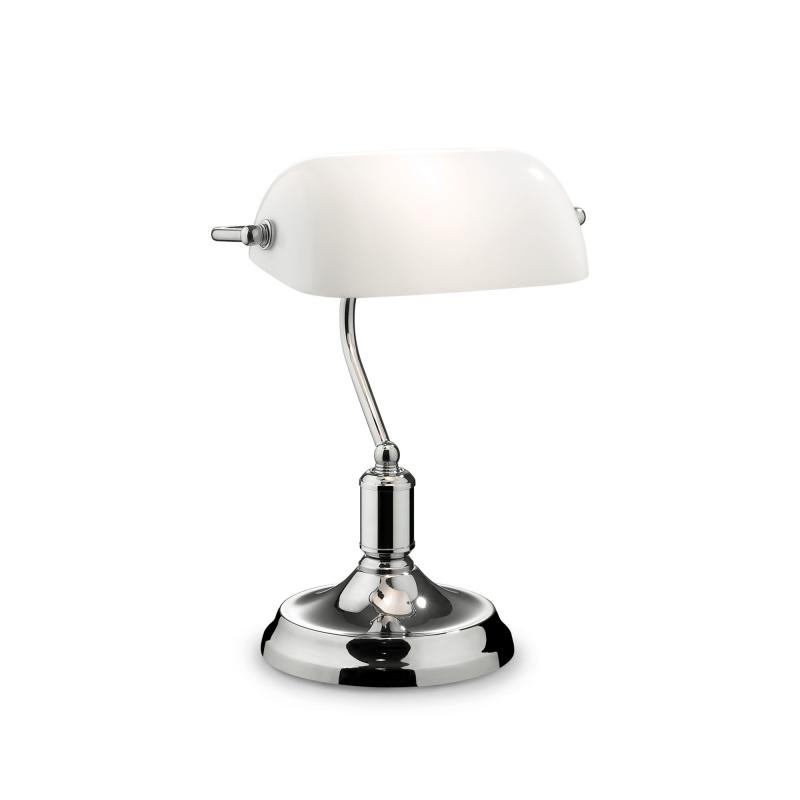 Ideal Lux LAWYER TL1 CROMO настольная лампа хром 045047