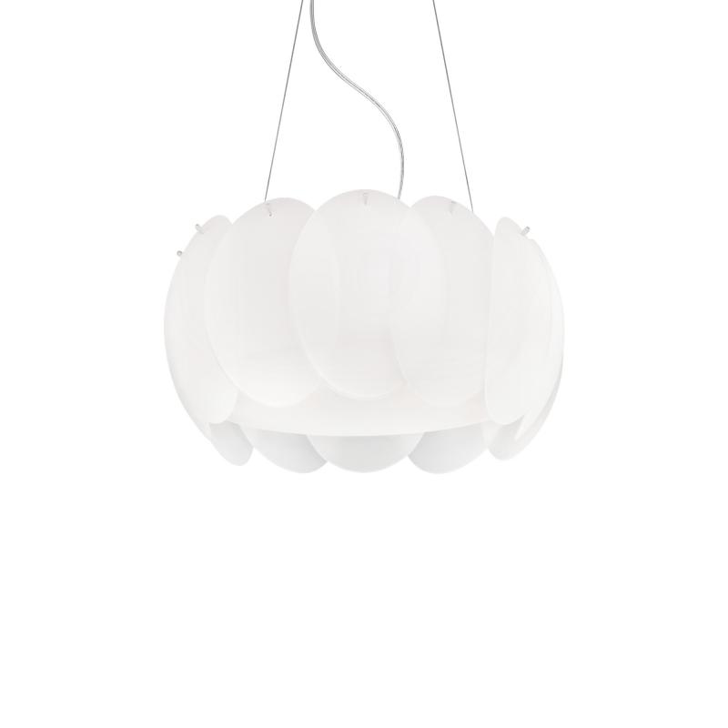 Ideal Lux OVALINO SP5 BIANCO подвесной светильник белый 074139
