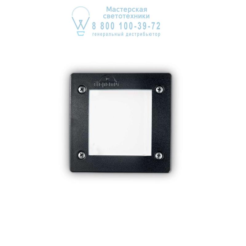 Ideal Lux LETI SQUARE FI1 NERO уличный встраиваемый светильник черный 096582
