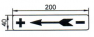 Табличка информационная положения (+,-) на крышку электропривода 26401-02