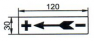 Табличка информационная положения (+,-) на торец электропривода 26401-04